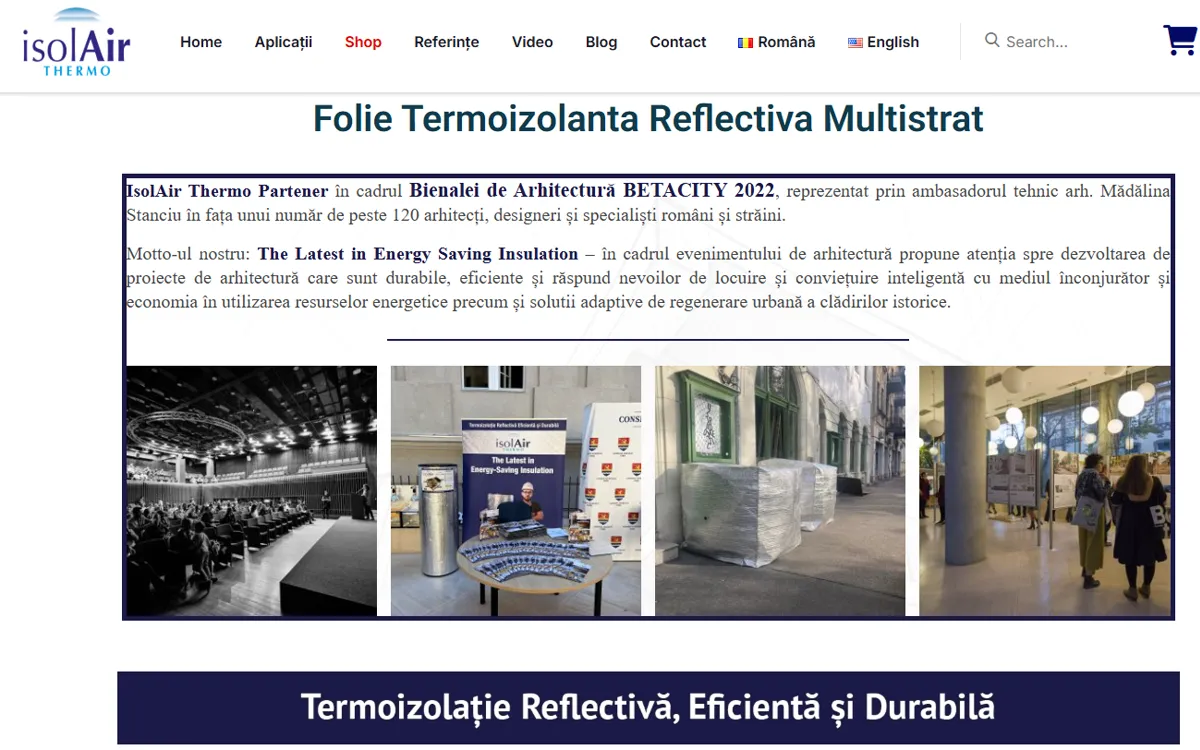 Isolair Thermo website