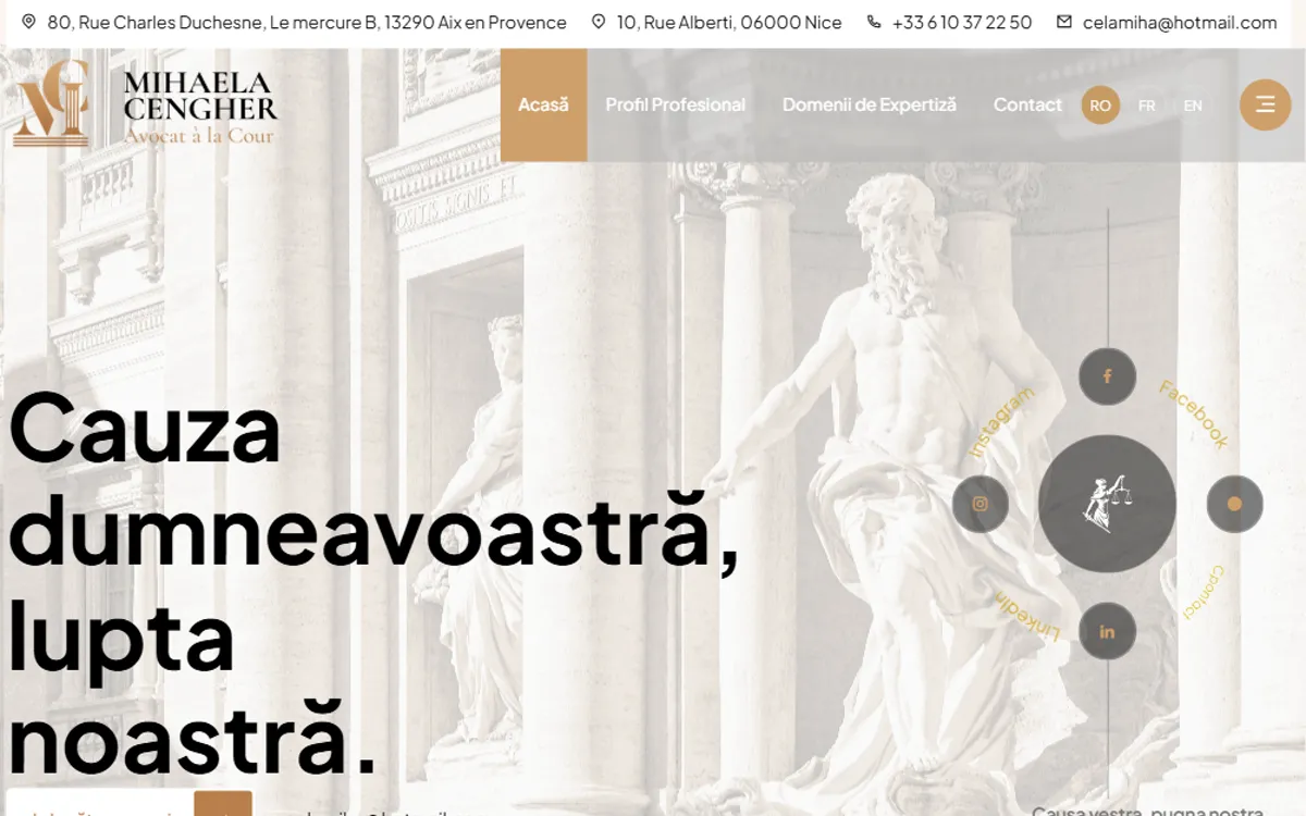 Mihaela Cengher law firm website