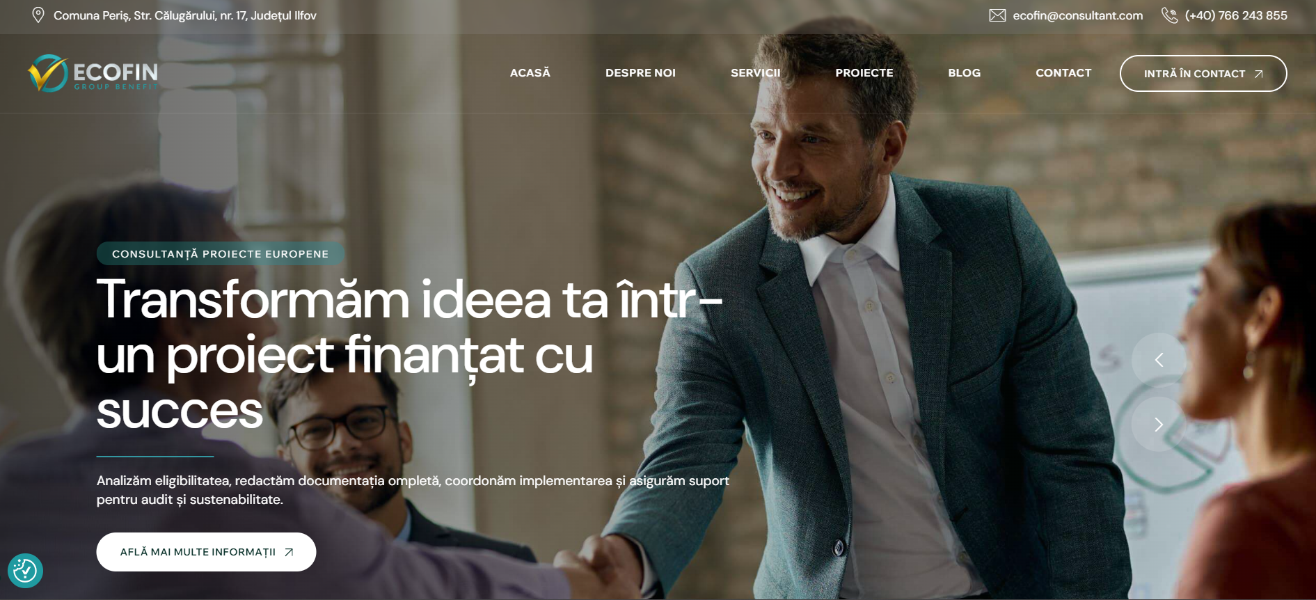 Ecofin website project preview